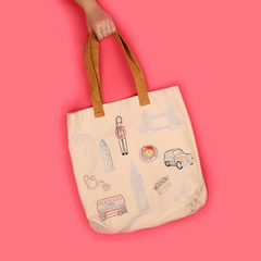 Chasing Threads Stitch Your City London Tote Bag Embroidery Kit