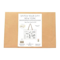 Chasing Threads Stitch Your City New York City Tote Bag Embroidery Kit