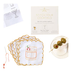Chasing Threads Stitch Your Cocktail Napkins Cocktail Embroidery Kit
