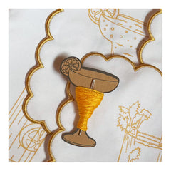 Chasing Threads Stitch Your Cocktail Napkins Cocktail Embroidery Kit