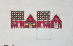 Susan Roberts Needlepoint Chocolate Trellis Red Velvet Gingerbread House Needlepoint Canvas