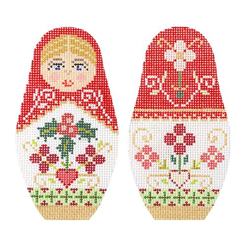 Bradley Needlepoint Company Christmas Russian Dolls - Medium Needlepoint Canvas