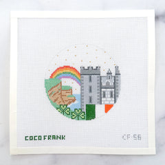 Coco Frank Ireland Round Needlepoint Canvas