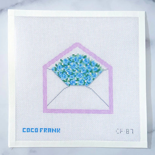 Coco Frank Love Letters Lavender Needlepoint Canvas