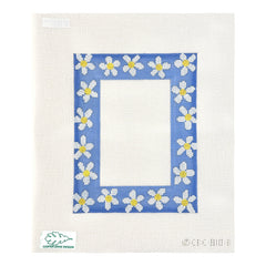 Cooper Oaks Design Christine Beckwith Clark Blue Daisy Frame Needlepoint Canvas