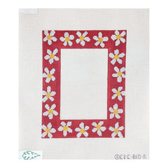 Cooper Oaks Design Christine Beckwith Clark Red Daisy Frame Needlepoint Canvas