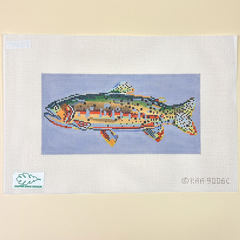 Cooper Oaks Design Kaley Alie Cutthroat Trout Needlepoint Canvas