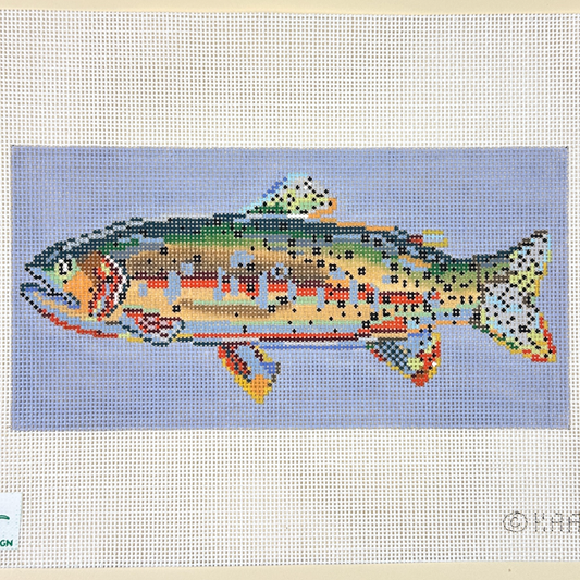 Cooper Oaks Design Kaley Alie Cutthroat Trout Needlepoint Canvas