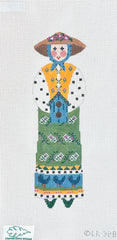Cooper Oaks Design Linda Ragno Birdhouse Lady Ornament Needlepoint Canvas - 13M