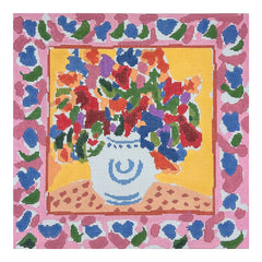 Cooper Oaks Design Susan Verble Gantner Garden Bouquet Pink and Yellow Needlepoint Canvas