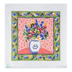 Cooper Oaks Design Susan Verble Gantner Martha's Delphinium Needlepoint Canvas