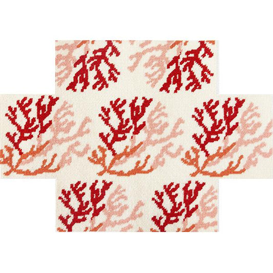 Needlepoint To Go Coral - Coral Brick Cover Needlepoint Canvas