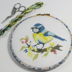 Stitchkits Crafts Blue Tit with Yellow Blossom Cross Stitch Kit