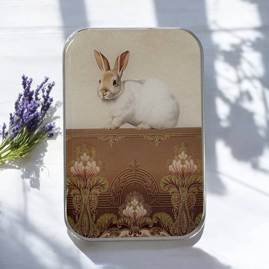 Firefly Notes Sweet White Bunny Notions Tin Needle Case