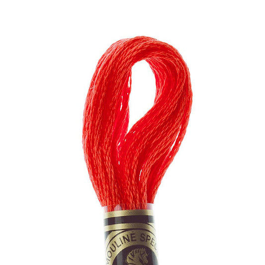DMC Embroidery Floss - 0606 Bright Red