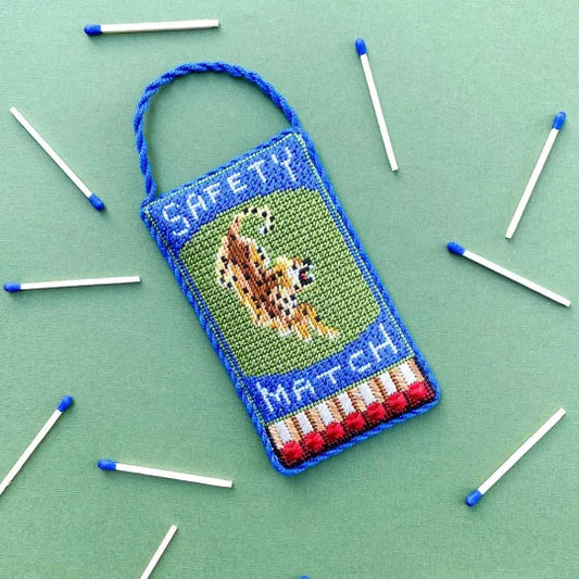 Coco Frank Vintage Leopard Matchbox Needlepoint Canvas