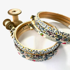 Stitchkits Crafts Natural Grey Wrapped Embroidery Hoop - 6"