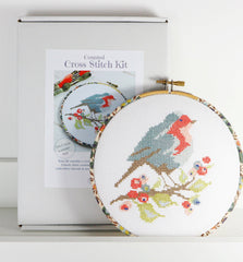 Stitchkits Crafts Robin and Berries Cross Stitch Kit