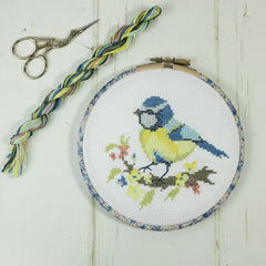 Stitchkits Crafts Blue Tit with Yellow Blossom Cross Stitch Kit