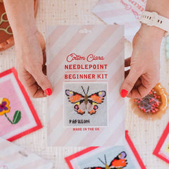 Cotton Clara Craft Kits & Supplies - Butterfly Needlepoint Kit - Beginner Craft Kit