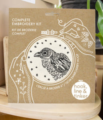 Hook Line and Tinker Raven Nevermore Embroidery Kit