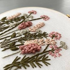 And Other Adventures Embroidery Co Meadow Embroidery Kit - Blush & Olive