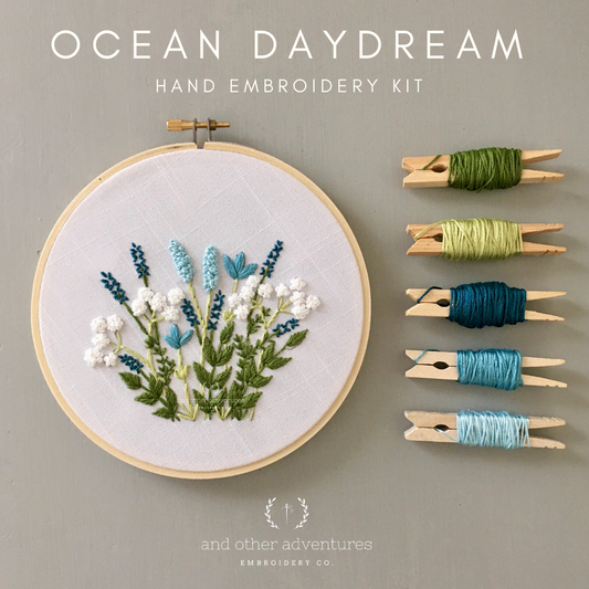 And Other Adventures Embroidery Co Ocean Daydream Embroidery Kit