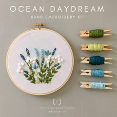 And Other Adventures Embroidery Co Ocean Daydream Embroidery Kit