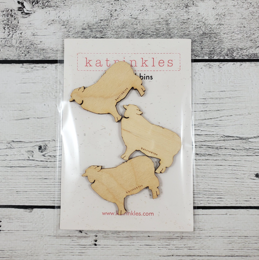 Katrinkles Small Sheep Yarn Bobbins - Set of 3
