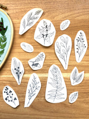 M Creative J Winter Forage Peel Stick & Stitch Embroidery Patterns