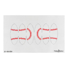 Fire and Iris 3D Baseball Needlepoint Canvas