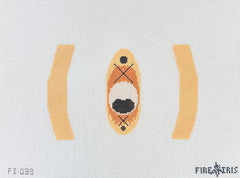 Fire and Iris 3D Kayak Needlepoint Canvas