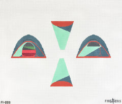 Fire and Iris 3D Tent Needlepoint Canvas