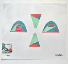 Fire and Iris 3D Tent Needlepoint Canvas