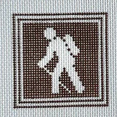 Fire and Iris Mini Hiker Insert Needlepoint Canvas