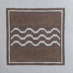 Fire and Iris Outdoor Recreation Sign Coaster - Waves Needlepoint Canvas