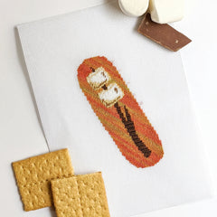 Fire and Iris Marshmallows Needlepoint Canvas