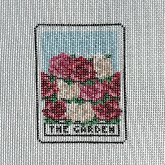 Fire and Iris The Garden Tarot Card Needlepoint Canvas