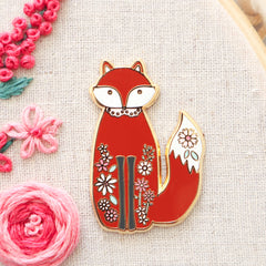 Flamingo Toes Floral Fox Needle Minder