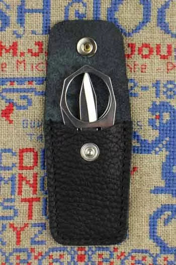 Sajou Folding Scissors - Black Leather Case