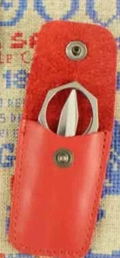Sajou Folding Scissors - Red Leather Case