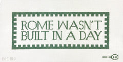 Frances Abel Studio Rome Wasn't Built in a Day Needlepoint Canvas