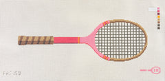Frances Abel Studio Vintage Racket Needlepoint Canvas - Pink