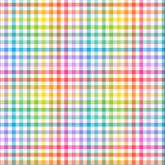 FreeSpirit Fabrics Daughter Earth Rainbow Gingham - White