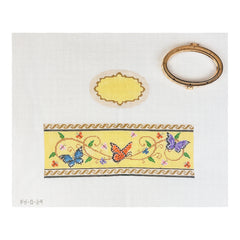 Funda Scully Spring Oval Hinged Box Needlepoint Canvas