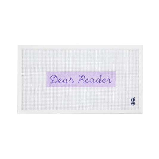Goodpoint Needlepoint Dear Reader - Purple Needlepoint Canvas