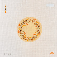 Goodpoint Needlepoint Elizabeth Taylor Autumn Round Needlepoint Canvas