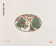 Goodpoint Needlepoint Elizabeth Taylor Fawn Oval Needlepoint Canvas