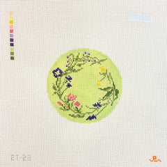 Goodpoint Needlepoint Elizabeth Taylor Spring Round Needlepoint Canvas