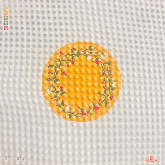 Goodpoint Needlepoint Elizabeth Taylor Summer Round Needlepoint Canvas